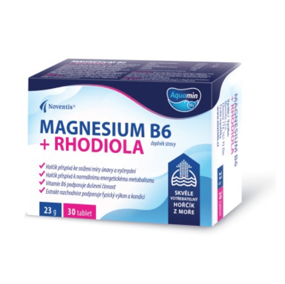 NOVENTIS Magnesium B6 + Rhodiola 30 tabliet, poškodený obal