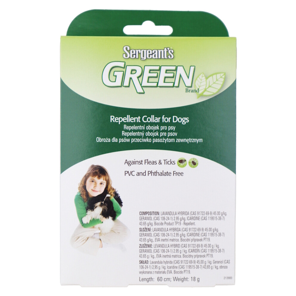 SERGEANT'S Green repelentný obojok pre psy 60 cm 1 kus