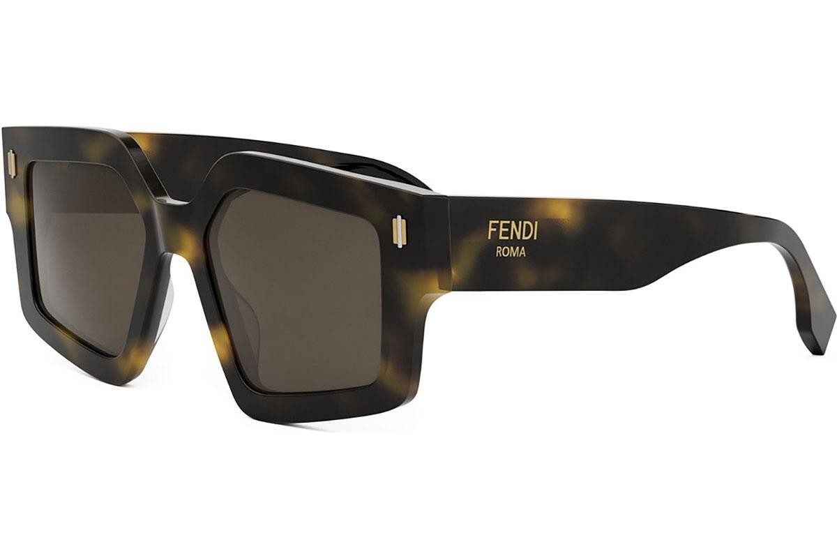 FENDI Roma Havana Square Sunglasses - ONE SIZE (52)