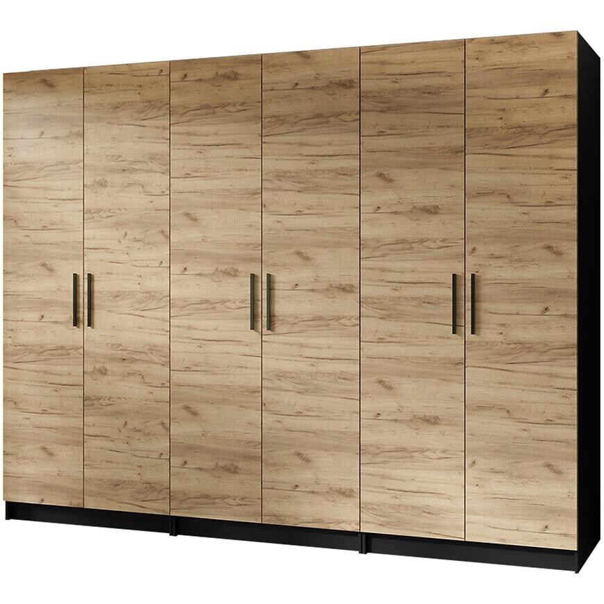 Skriňa X3 Gold 2d Čierna/Dub Craft Zlatý