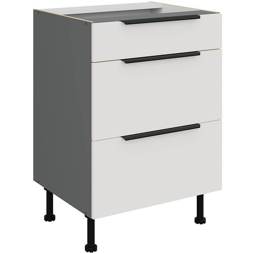 Kuchynská skrinka Aria-Wh/Ant Anti Fingerprint 60d 3s Bb