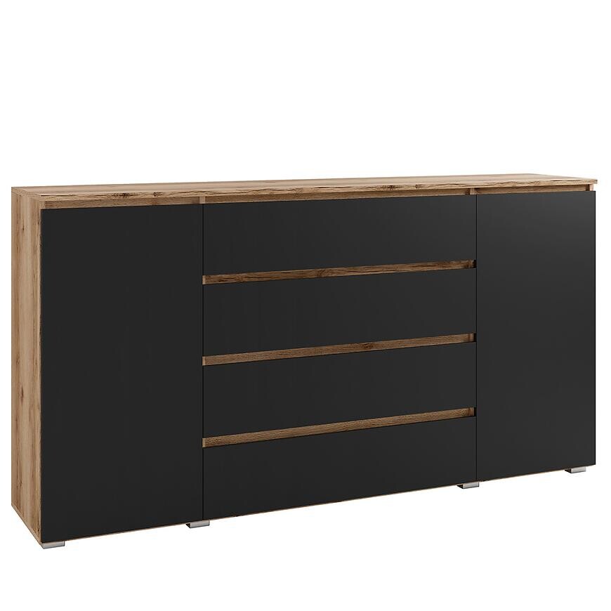 Komoda Cosmo C06 Dub Delano Tmavá / Čierna