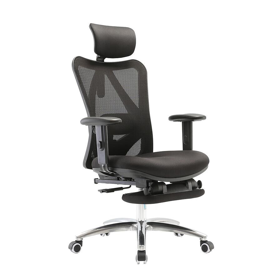 Kancelárske kreslo Angel Europa S opierkou na nohy Čierna