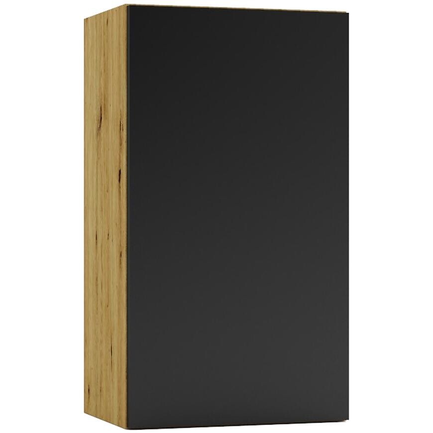 Kuchynská skrinka Cosmo Isabel W40 P/L Čierny hrášok/Dub  Artisan