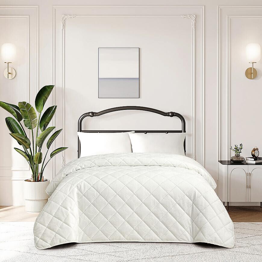 Prikrývka na posteľ Anna RQ-088 220x250 cm biela