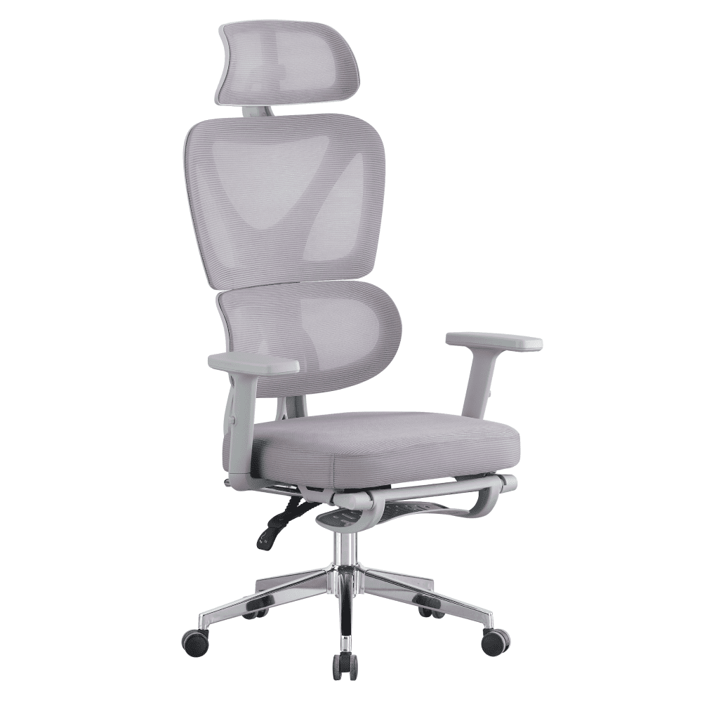 Kancelárske kreslo, sivá/chróm, DEMOS