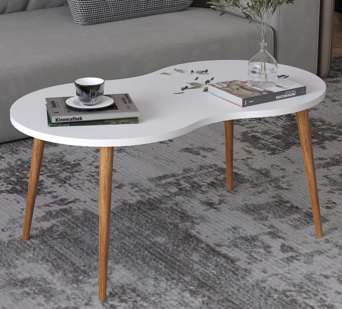 Konferenčný stolík Barilo, biely