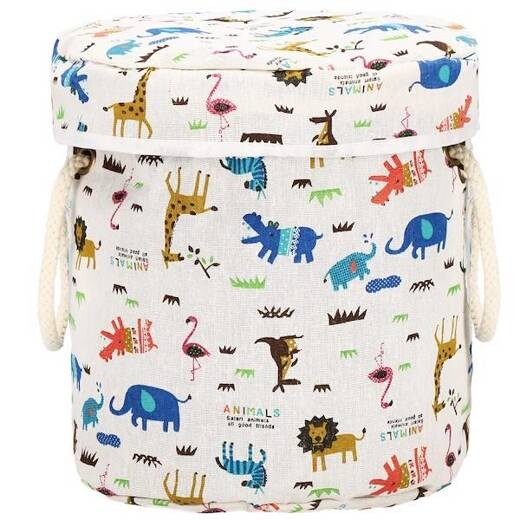 Kôš na uloženie hračiek s rúčkou - 27 L - zvieratká