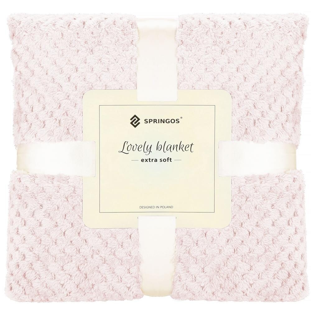 Obojstranná plyšová deka Warm - 200x220cm - svetloružová