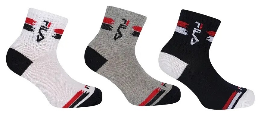Fila Jounior Boy Quarter Socks , Ponožky, Velikosť: 23-26 EUR