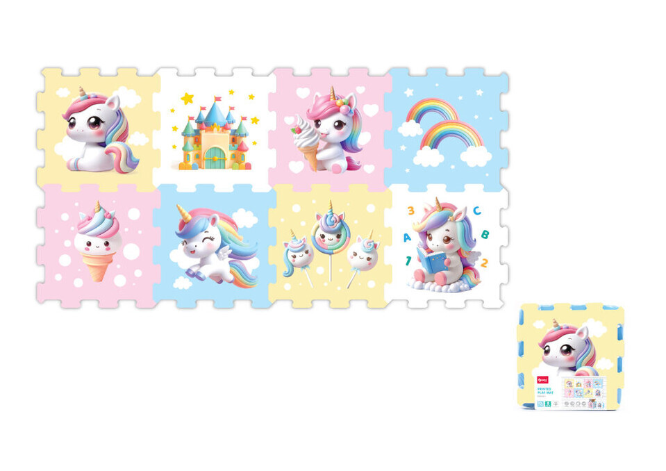 Bloky mäkké jednorožec 8ks/29cm