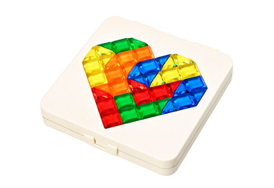 Hlavolam tangram srdce 2v1