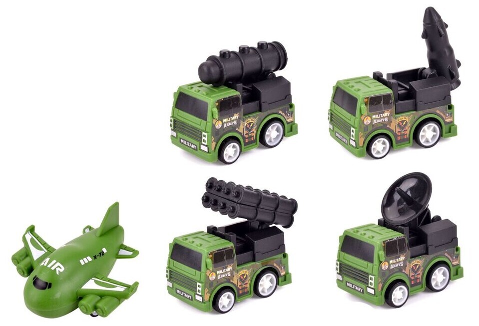 Mini autá vojenská technika 5,5cm, 5ks