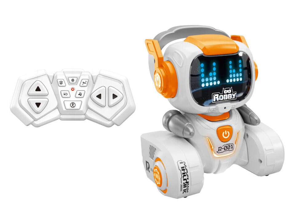 Robot Robby RC na diaľkové ovládanie 13x13x9cm - náhodná