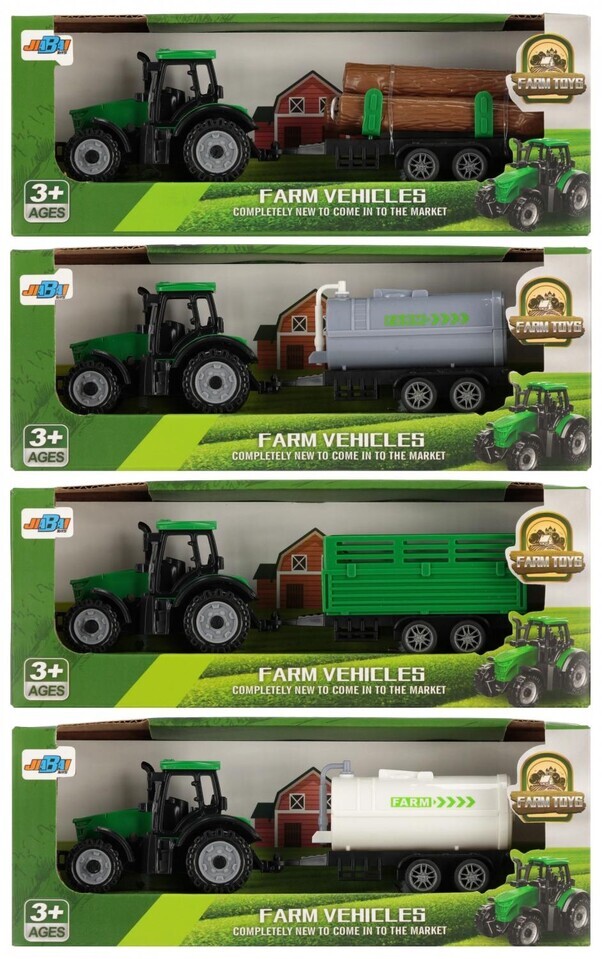 Traktor s vlečkou 18cm 4druhy - náhodné