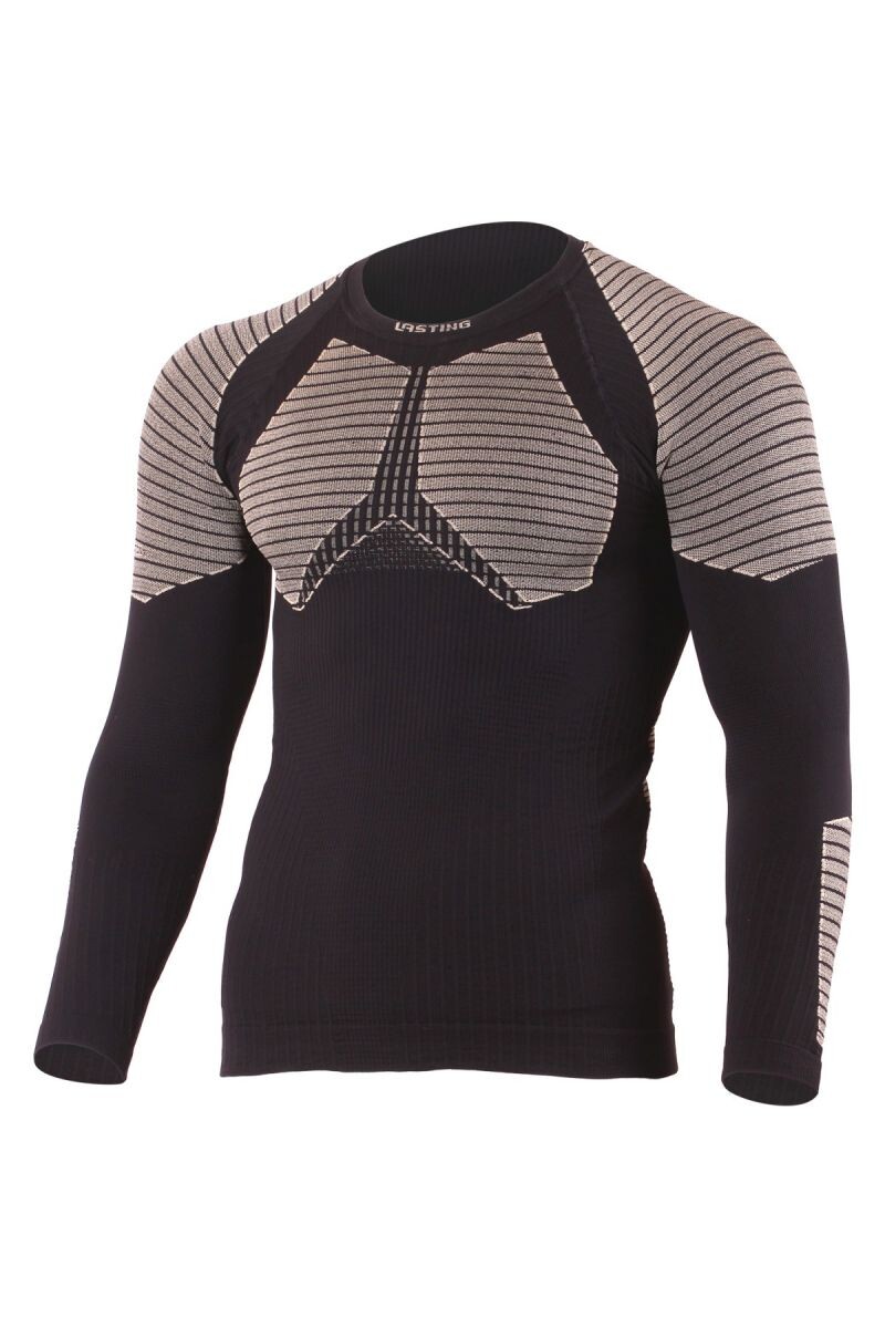 Lasting Werola 9070 čierne vlnené bezšvové tričko Veľkosť: 2XL/3XL 8595067812588