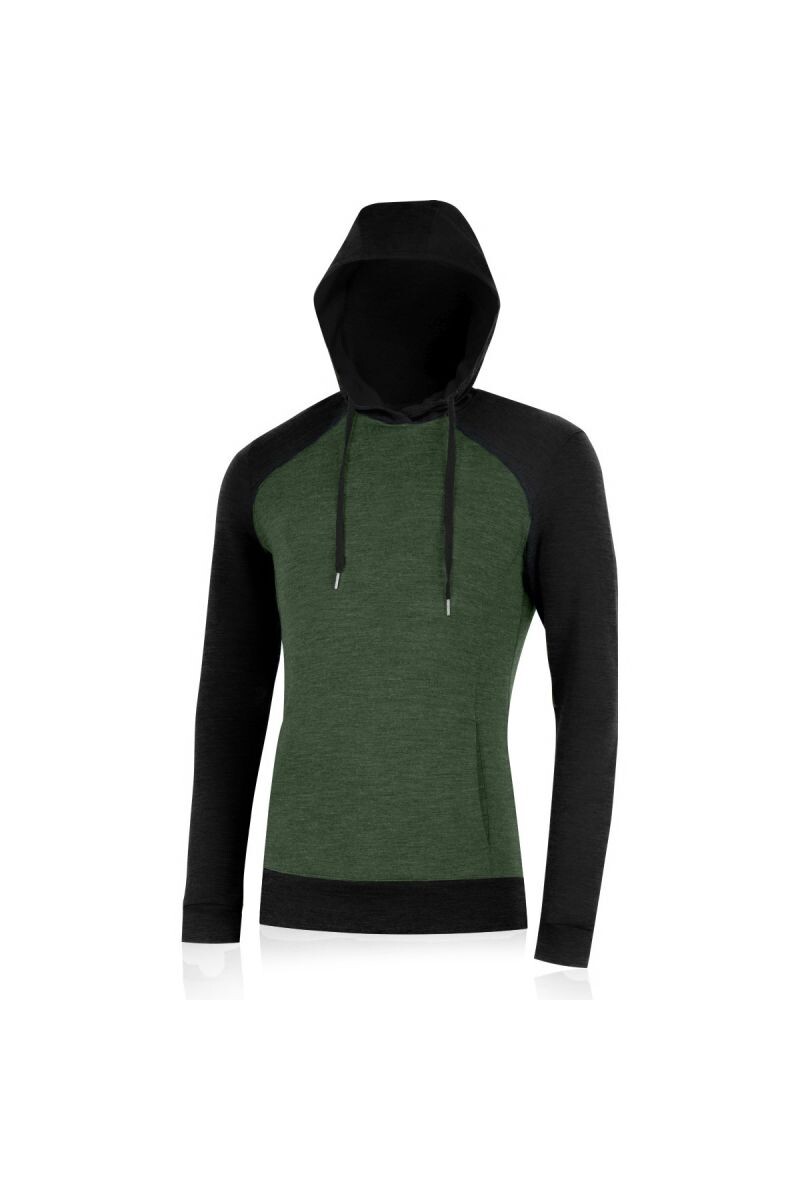 Lasting pánska merino mikina LERICH zelená Veľkosť: L 8595067902364