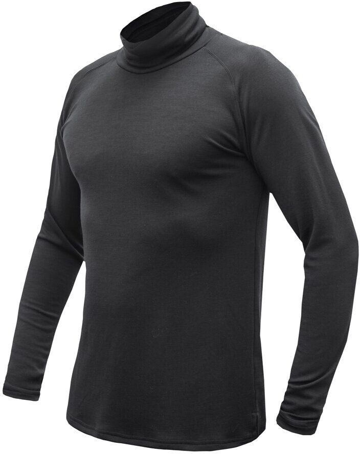 SENSOR MERINO BLEND pánske tričko dl.rukáv rolák čierna Veľkosť: M
