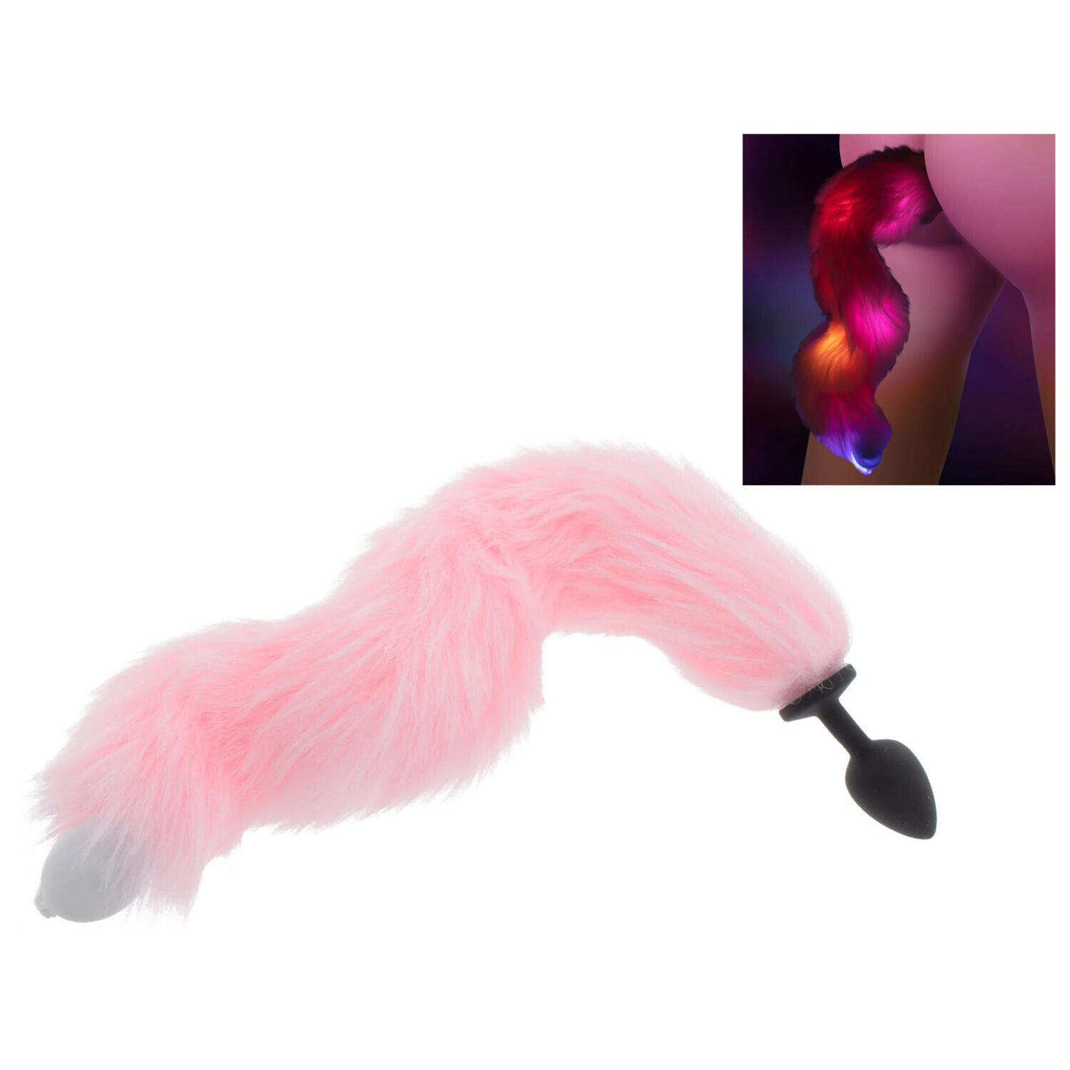 Taboom Unicorn Análny kolík so svietiacim chvostom LED