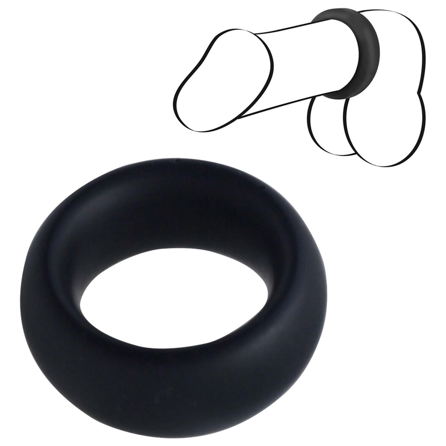 Black Velvet &#45; hrubostenný erekčný krúžok 3,2 cm