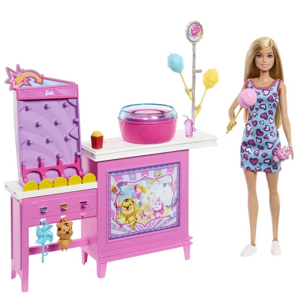 Mattel Barbie Bábika a stánok s cukrovou vatou - herný set