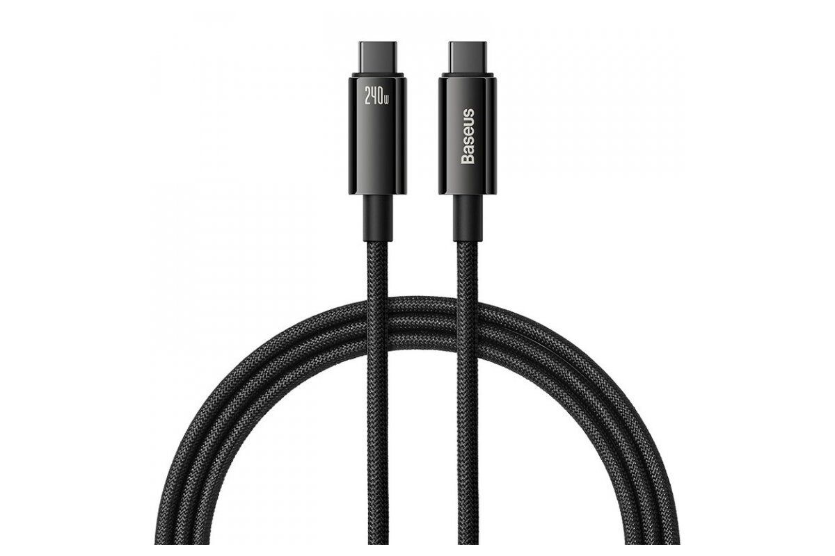 Baseus napájací kábel USB-C na USB-C 240W - 1 meter, čierny