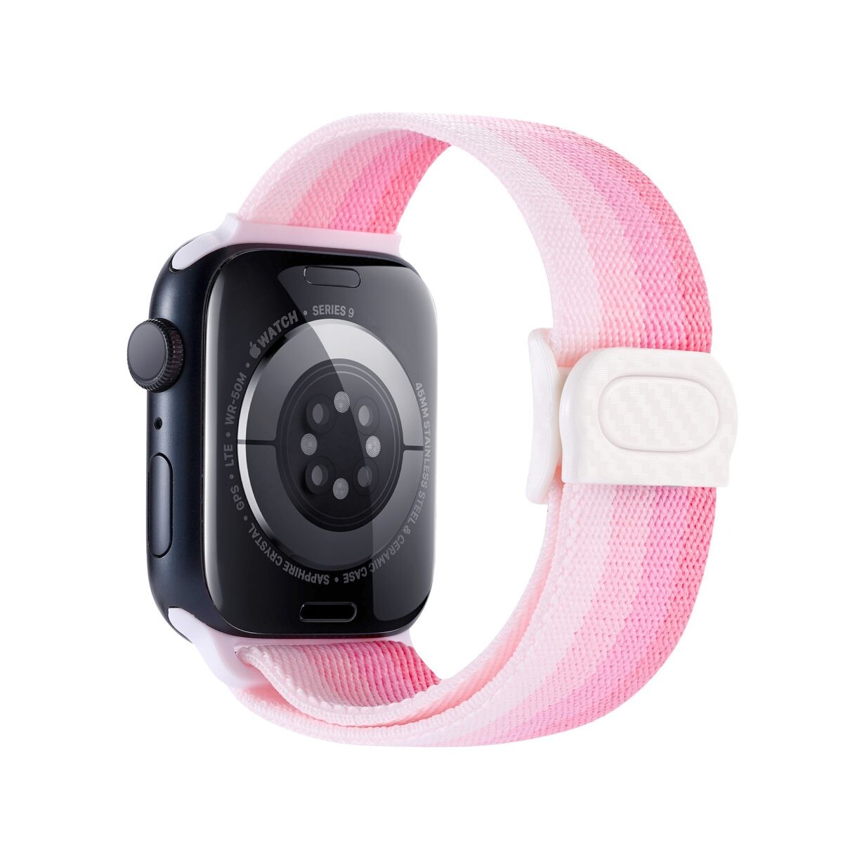eses Nylonový elastický remínek pro Apple Watch - Růžové spektrum 42mm, 44mm, 45mm, 49mm