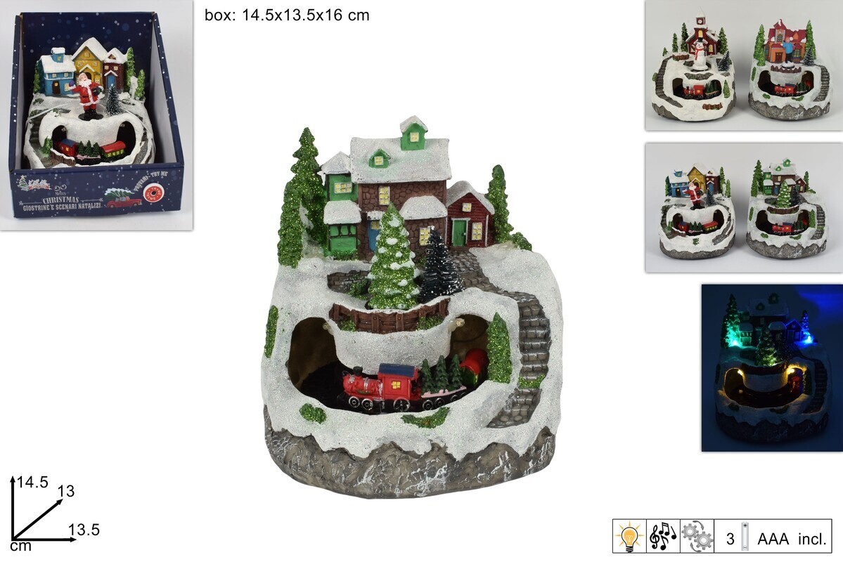 MAKRO - Domček vianočný svietiaci LED rôzne druhy, 13x14x13,5cm