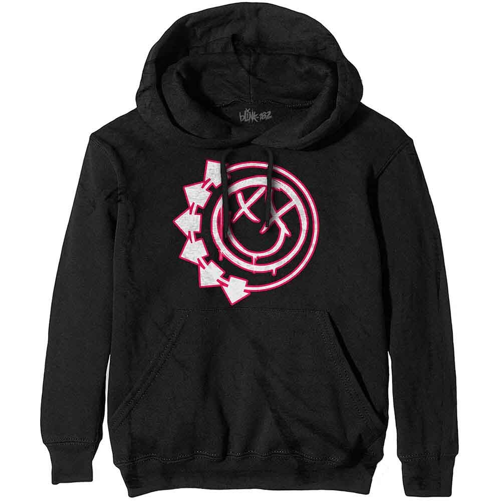 RockOff BLINK-182 unisex mikina s kapucňou. SIX ARROW SMILE - čierna Veľkosť: L