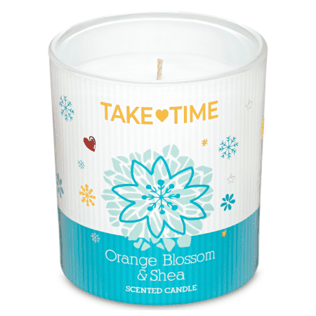 TAKE TIME Vonná sviečka pomaranč a bambucké maslo 200 g