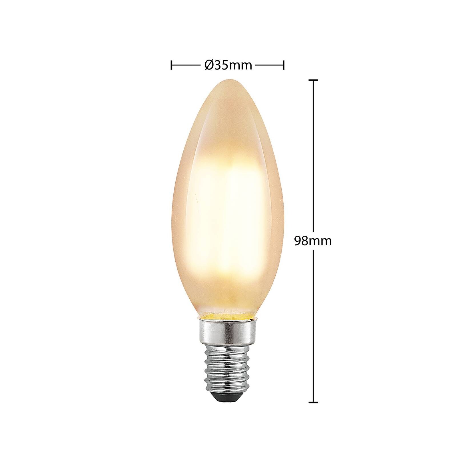 Sviečka LED Arcchio E14, 4 W, 2 700 K, stmievateľná, sada 3 ks