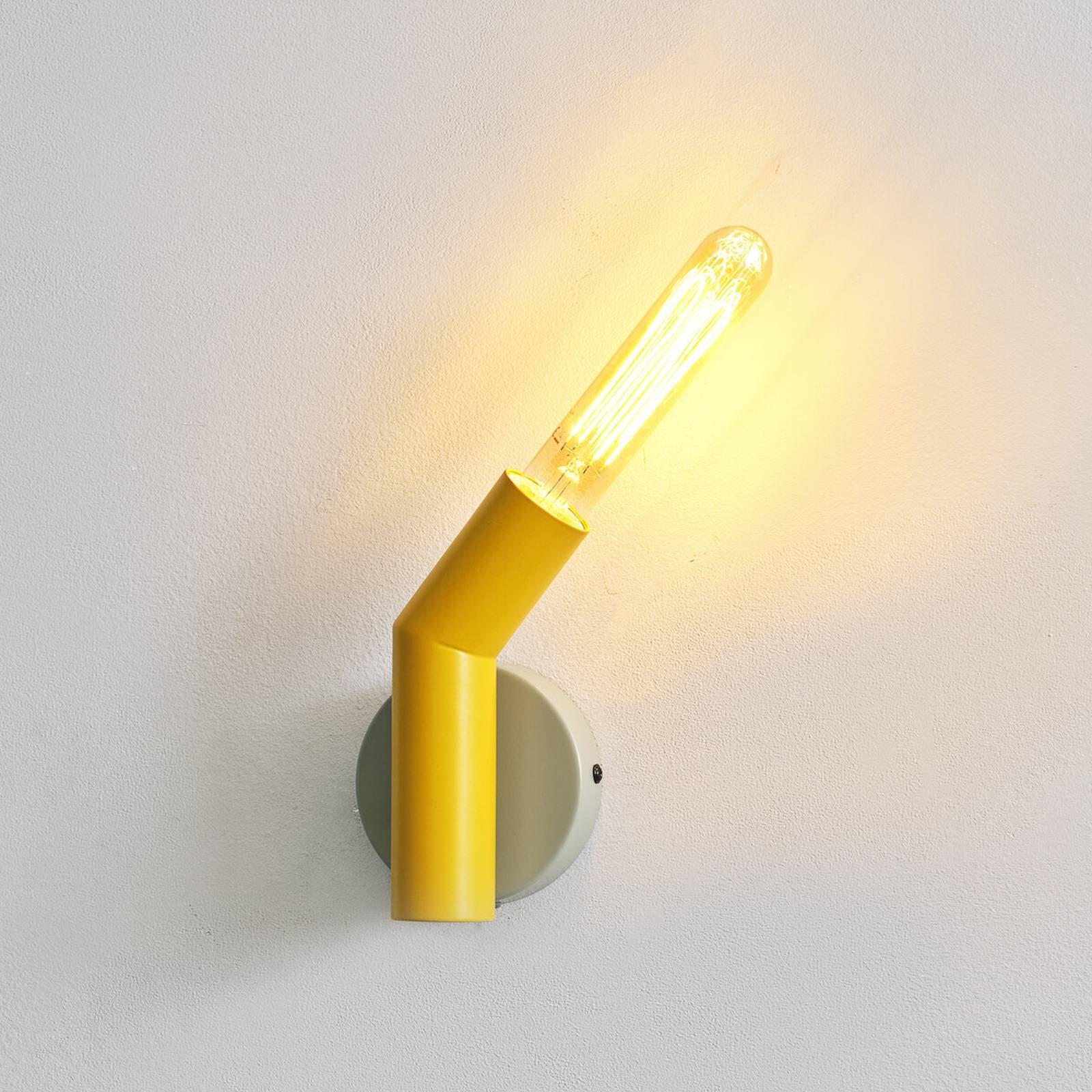 OSRAM nástenné svetlo Decor Straw, 1-pl., sivá/žltá, oceľ, E27