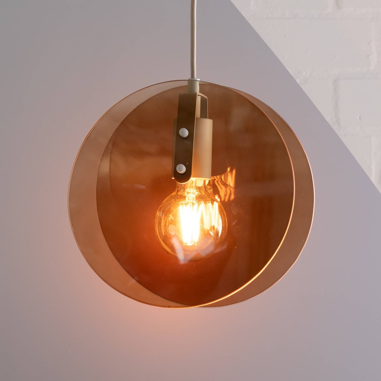 It's about RoMi závesné svietidlo Toledo, jantárová farba, Ø 25 cm