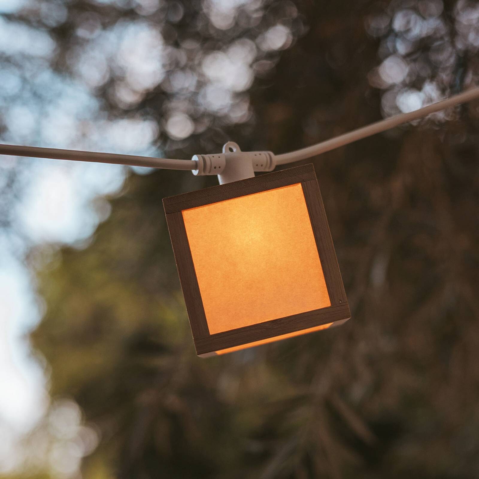 Newgarden LED solárne svetelné reťazce Vega, bambus, IP44