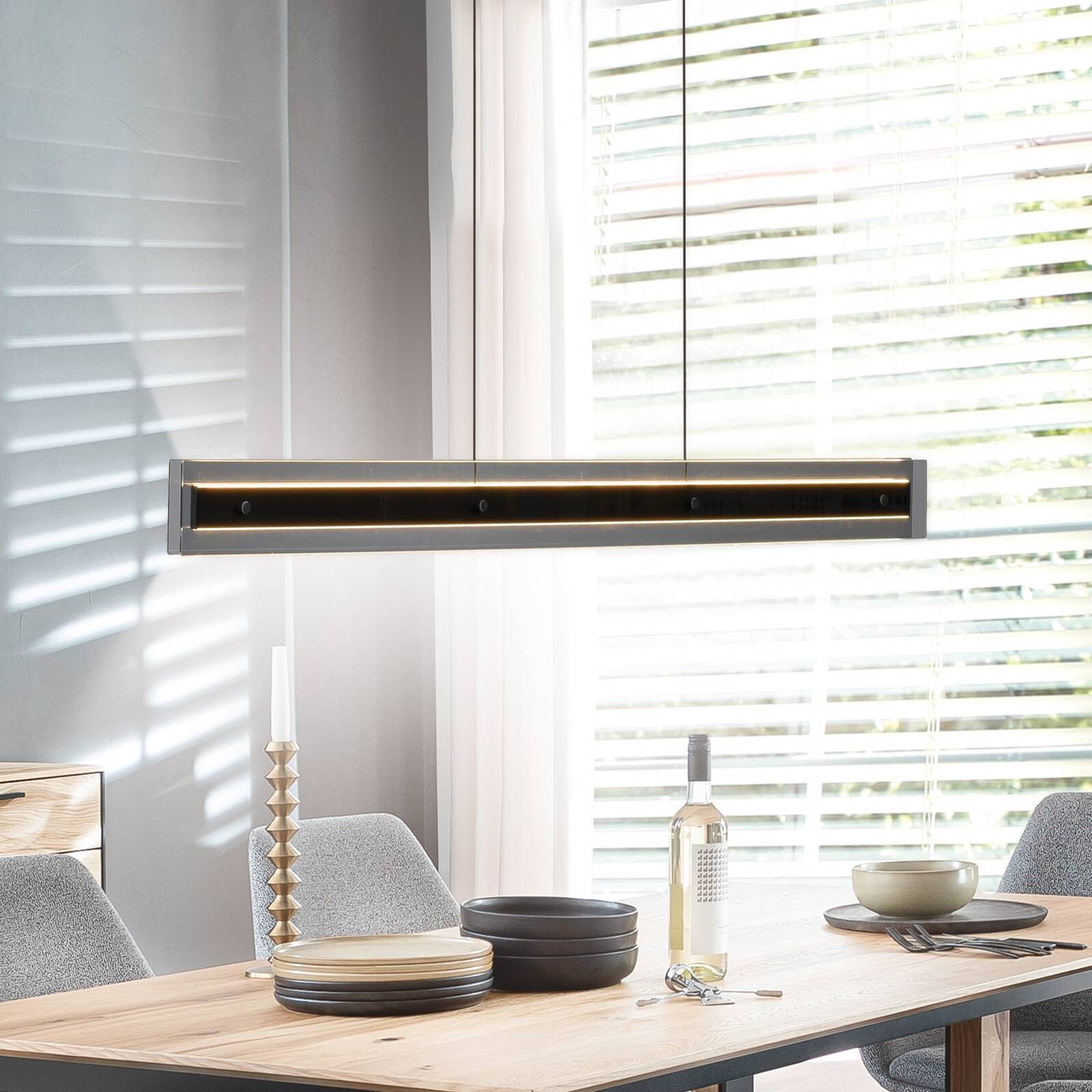 Schöner Wohnen LED závesné svietidlo Lena, čierna, stmievateľné, Lift