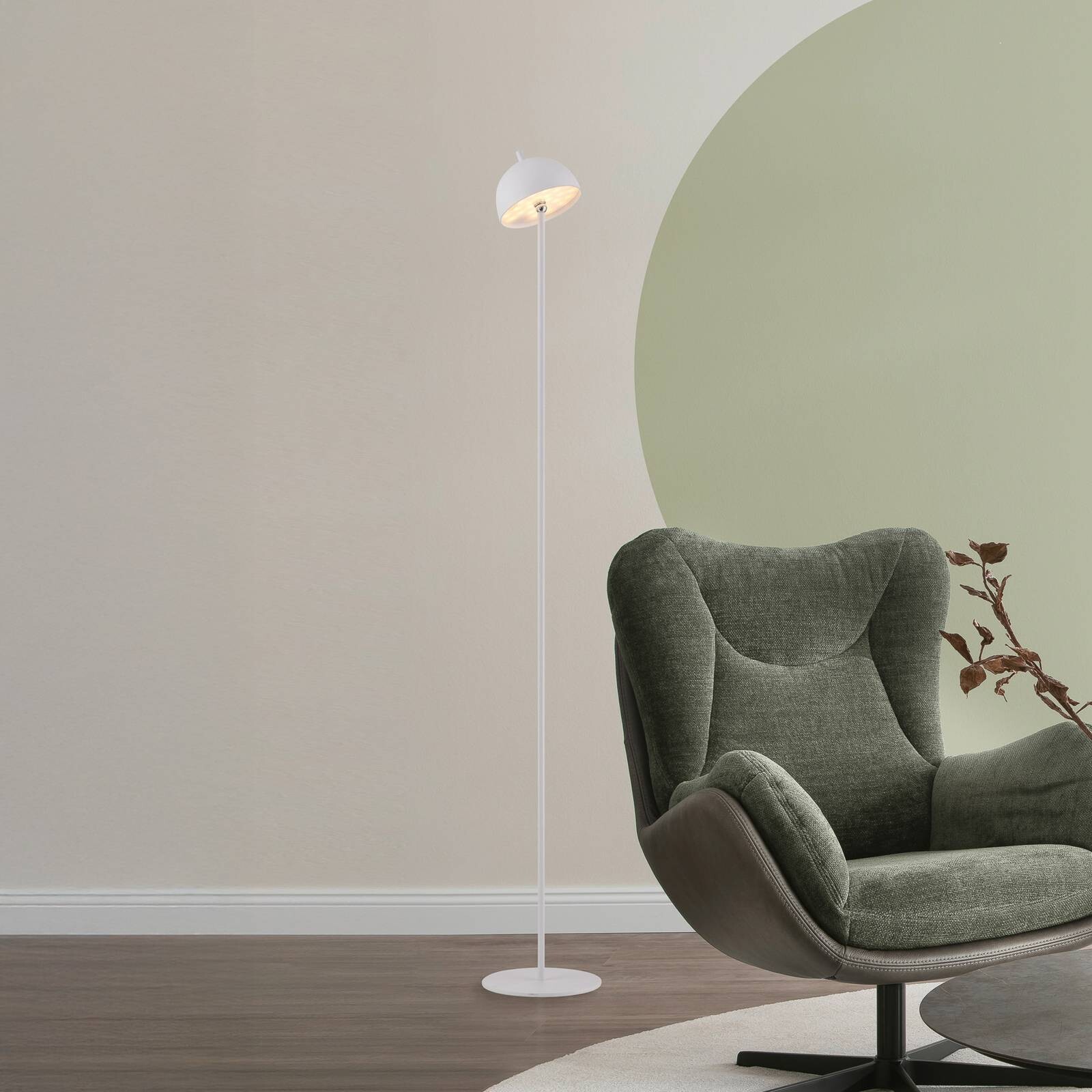 Schöner Wohnen LED stojacia lampa Bellies, biela, IP54