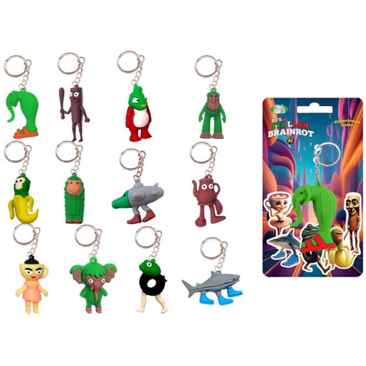 Alltoys Prívesok na kľúče Brainrot 3D 7 cm