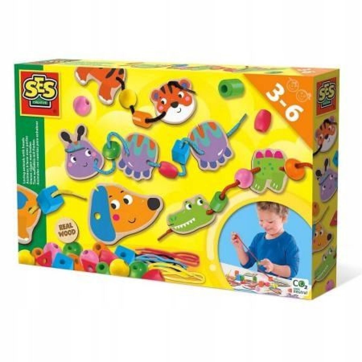 Alltoys Kreatívna sada na navliekanie zvieratiek pomocou korálok