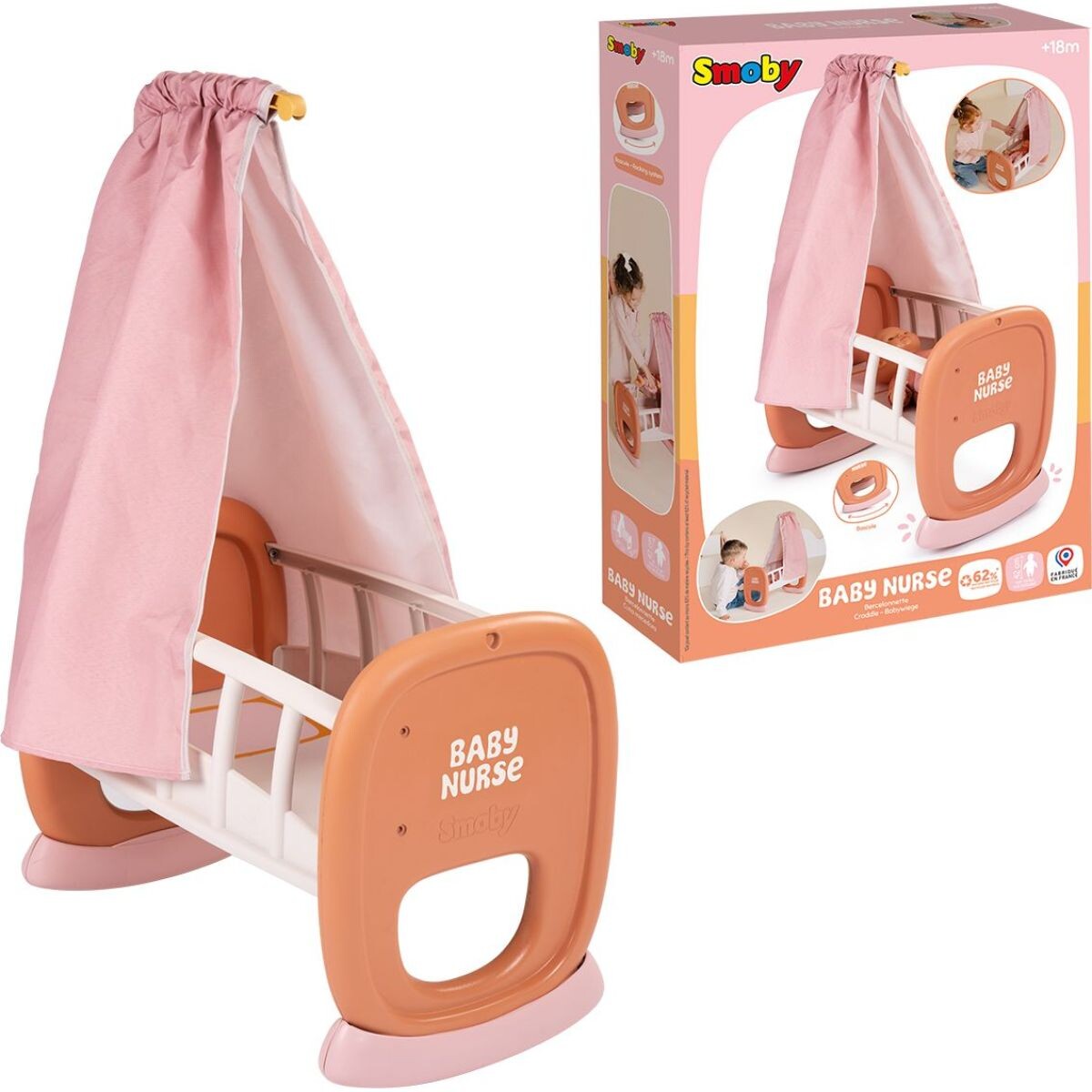 Smoby Kolíska s baldachýnom pre bábiky