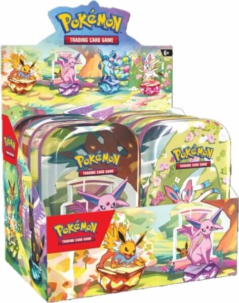 Nintendo Pokémon Prismatic Evolutions Mini Tin Box - 8x Mini Tin