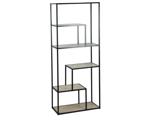 Regál Alessandro, 70 cm, čierny/dub sonoma%