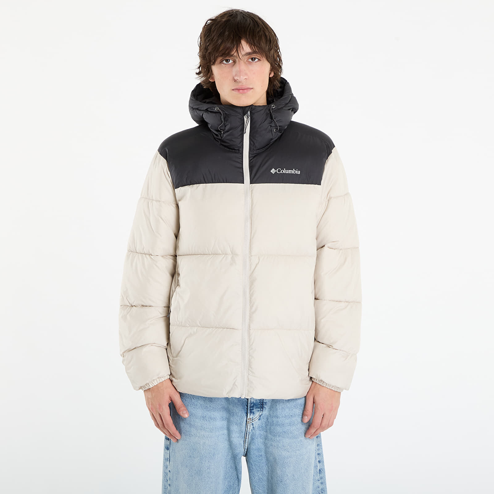 Bunda Columbia Puffect™ II Hooded Jacket Dark Stone/ Shark L