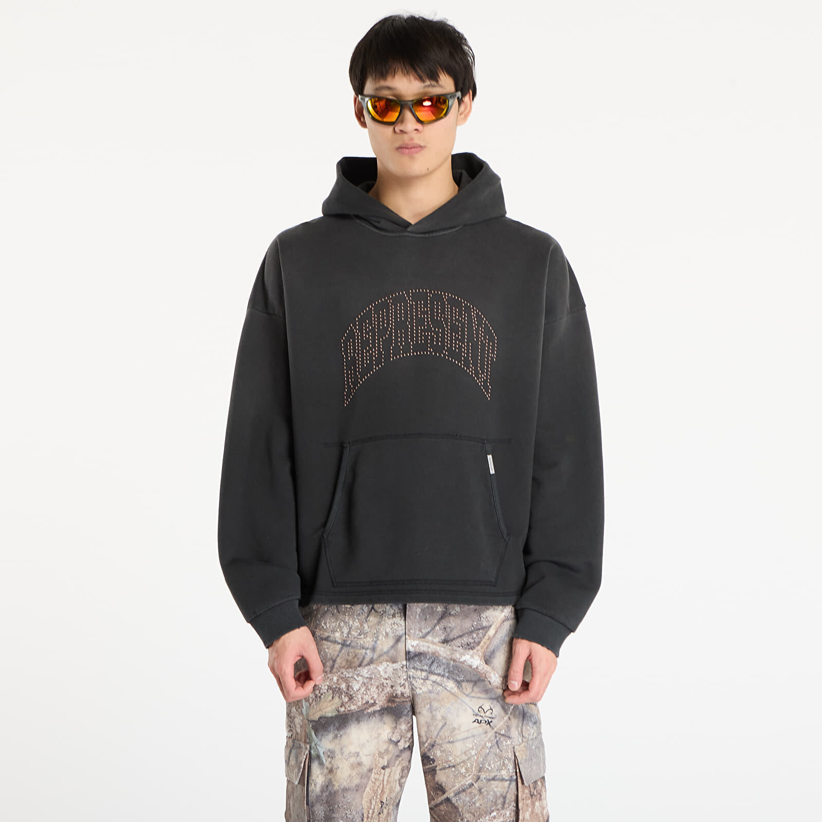 Mikina REPRESENT Embellished Hoodie UNISEX Stained Black XS