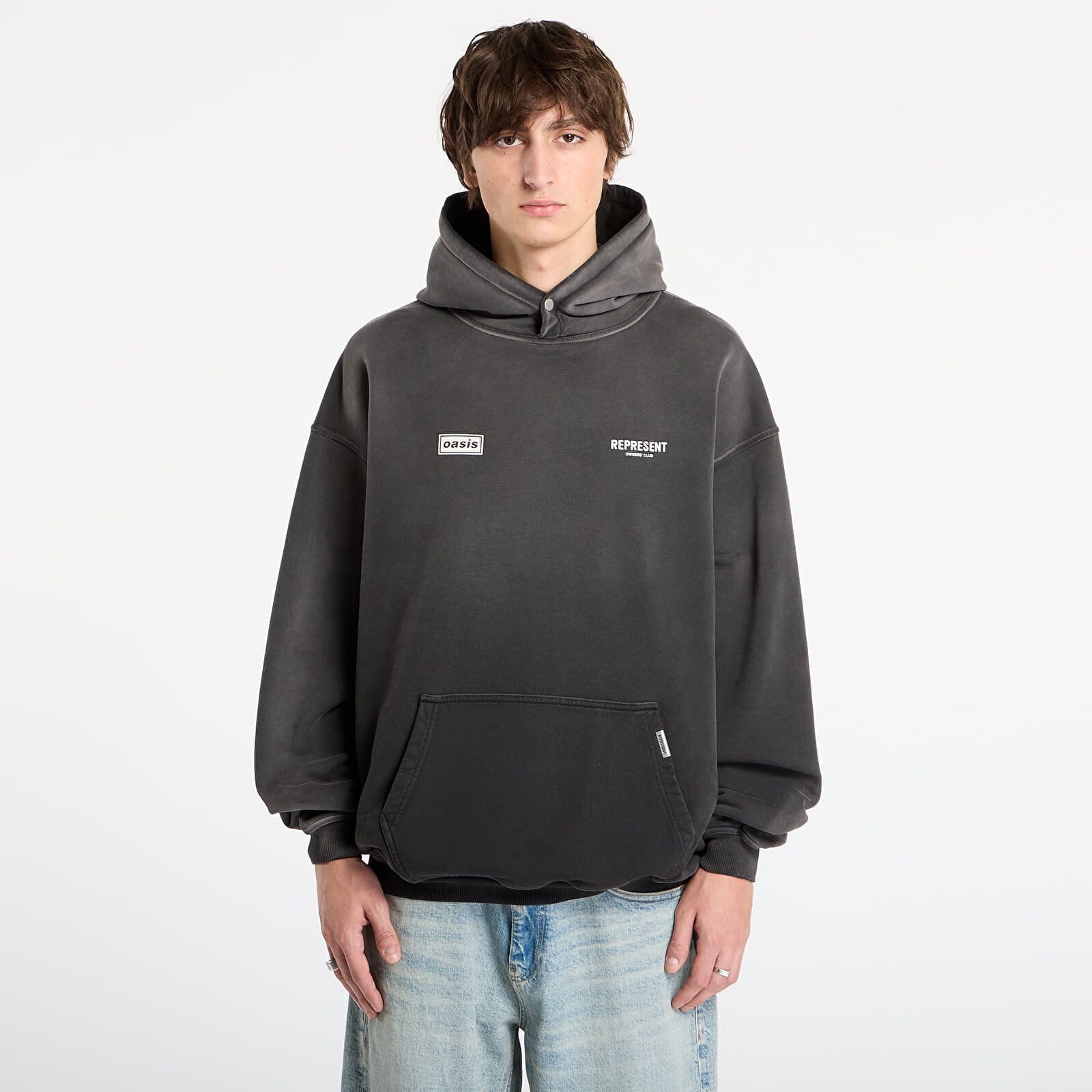 Mikina REPRESENT Oasis Owners Club Hoodie Stained Black M