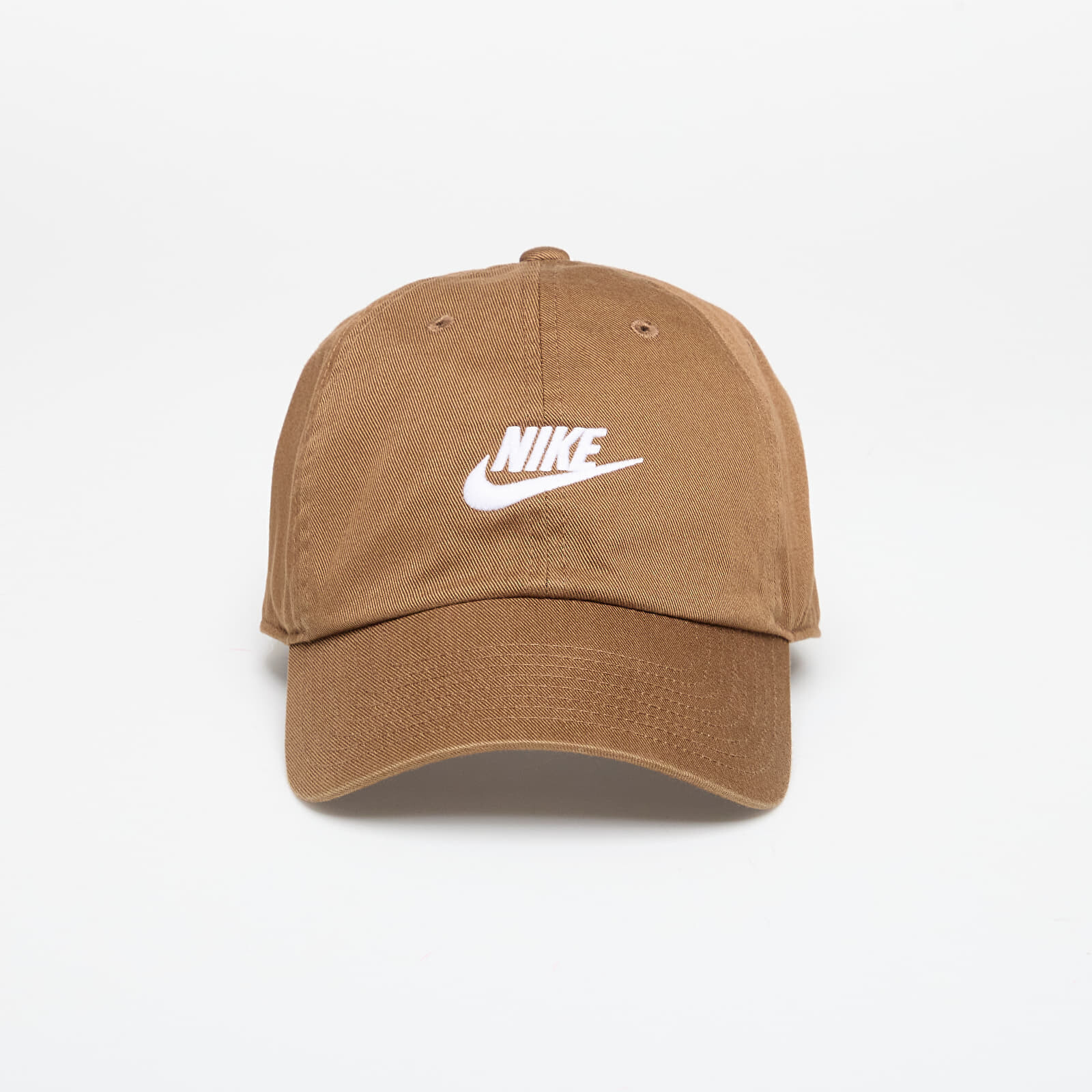 Šiltovka Nike Club Unstructured Futura Wash Cap Mosswood Brown/ White S/M