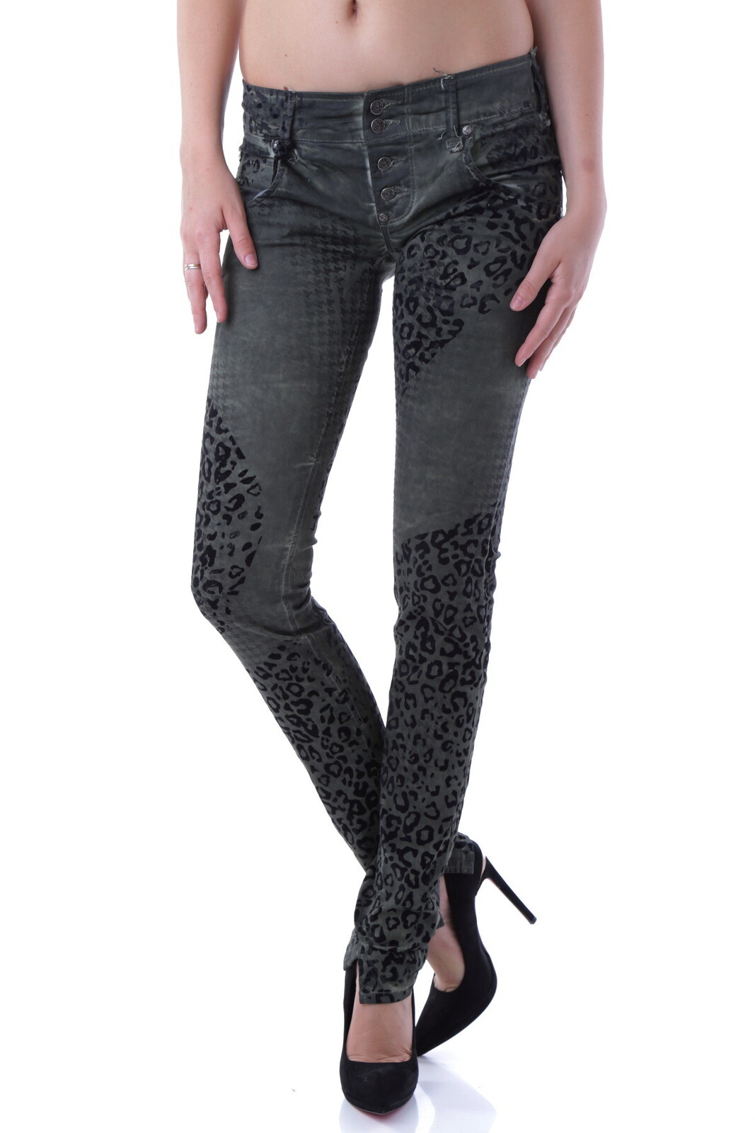 Dámske leopardie skinny rifle