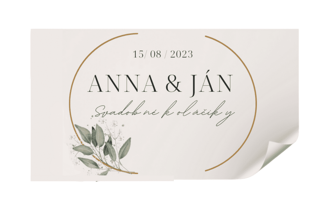 Personal Nálepka na výslužku - Eucalyptus Zvoľte množstvo: od 20 do 40 ks