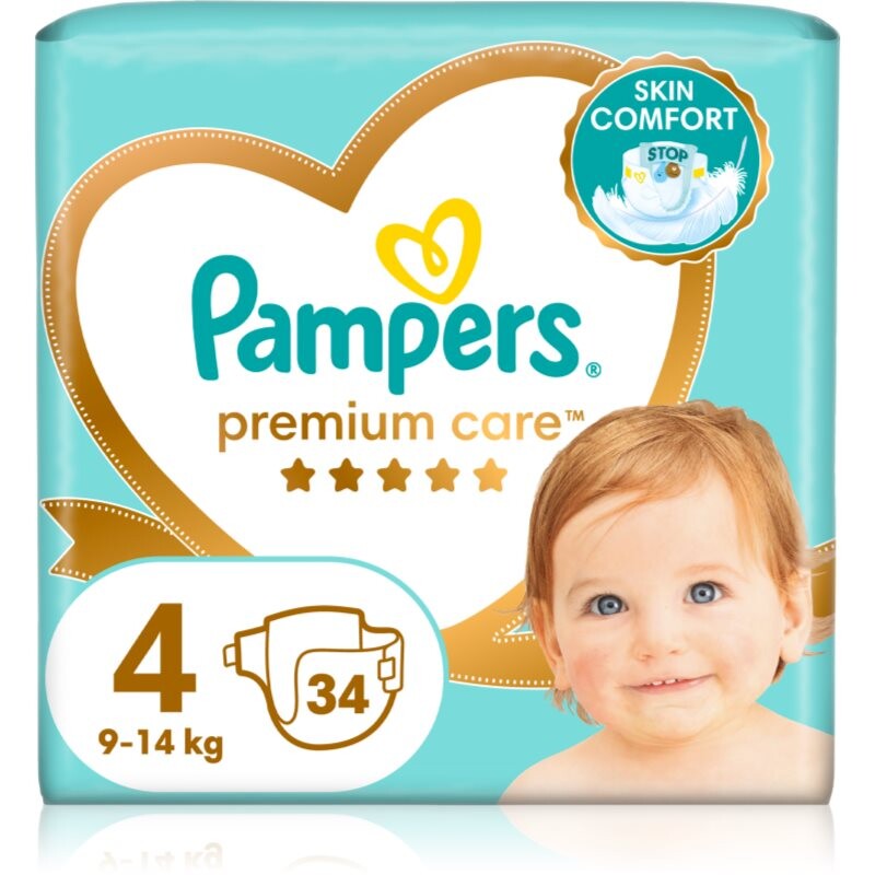 Pampers Premium Care Size 4 jednorazové plienky 9-14 kg 34 ks
