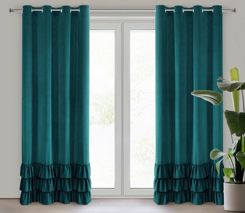 ArtFir Záves MEGI K | tmavá tyrkysová 140 x 250 cm