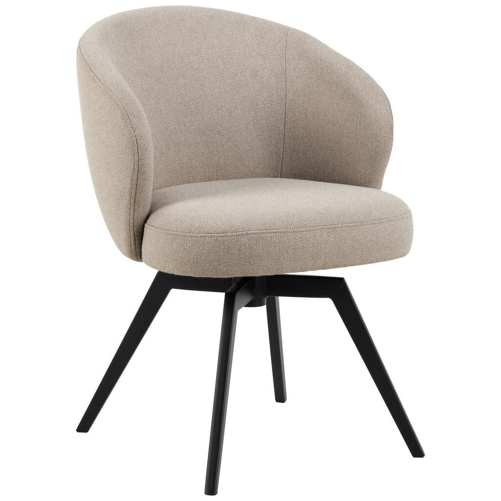 MID.YOU STOLIČKA S PODRÚČKAMI, oceľ, štruktúra, čierna, béžová